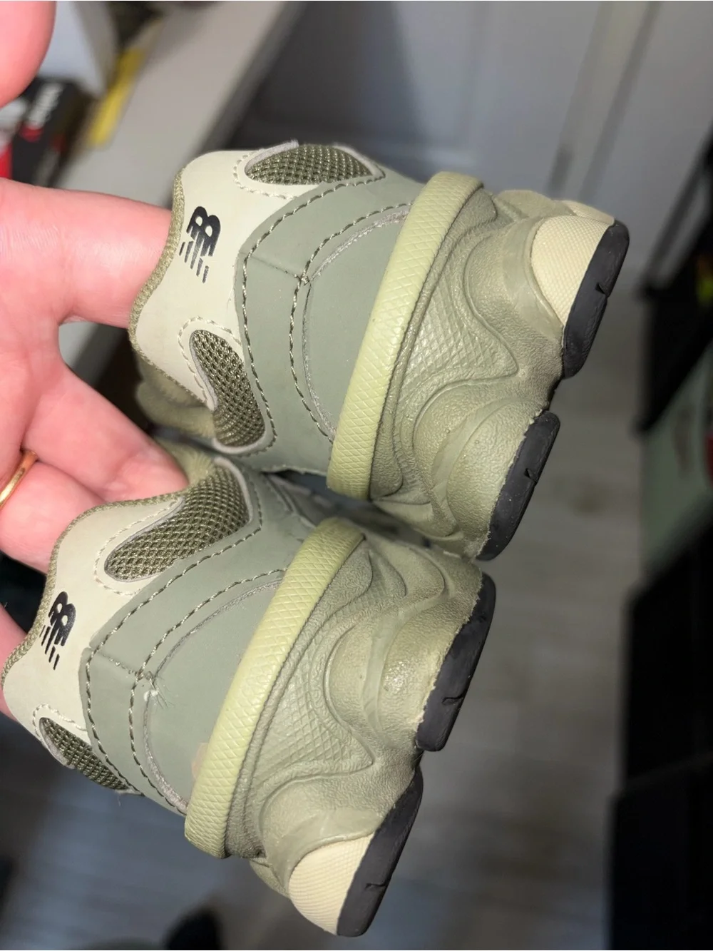 New Balance 9060 Kids' Green Athletic Sneakers